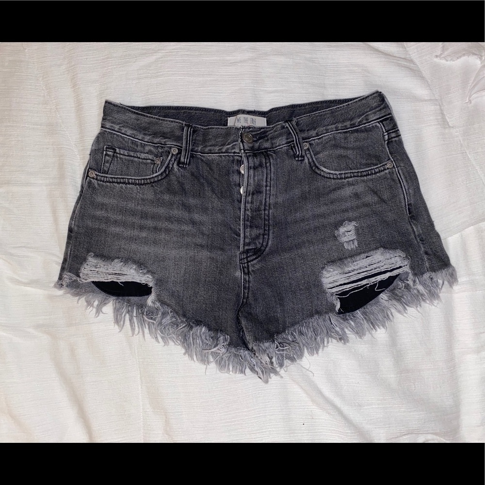 Black Jean Shorts